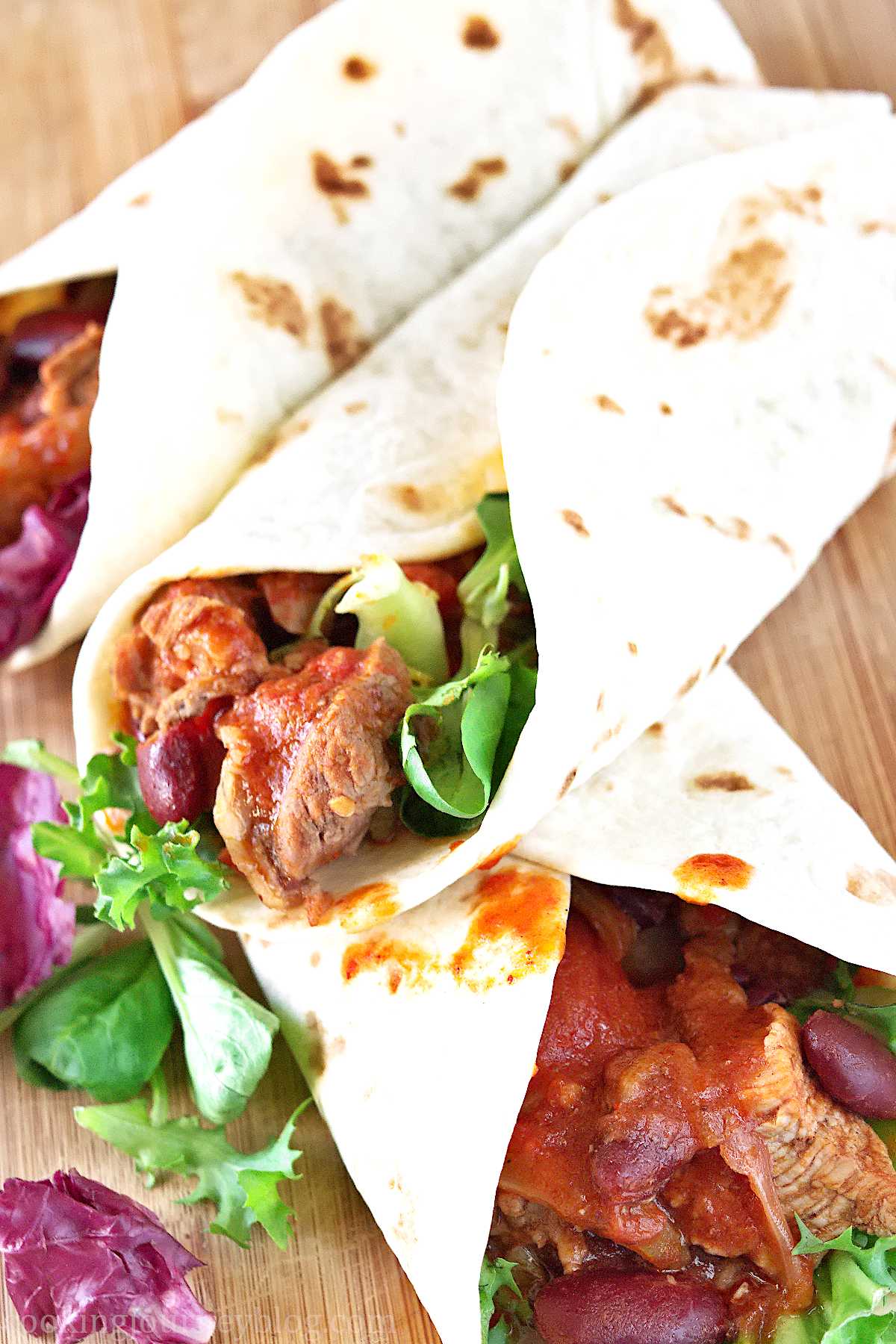 Tortilla wraps with turkey and beans - Turkey recipe - Cooking Journey Blog