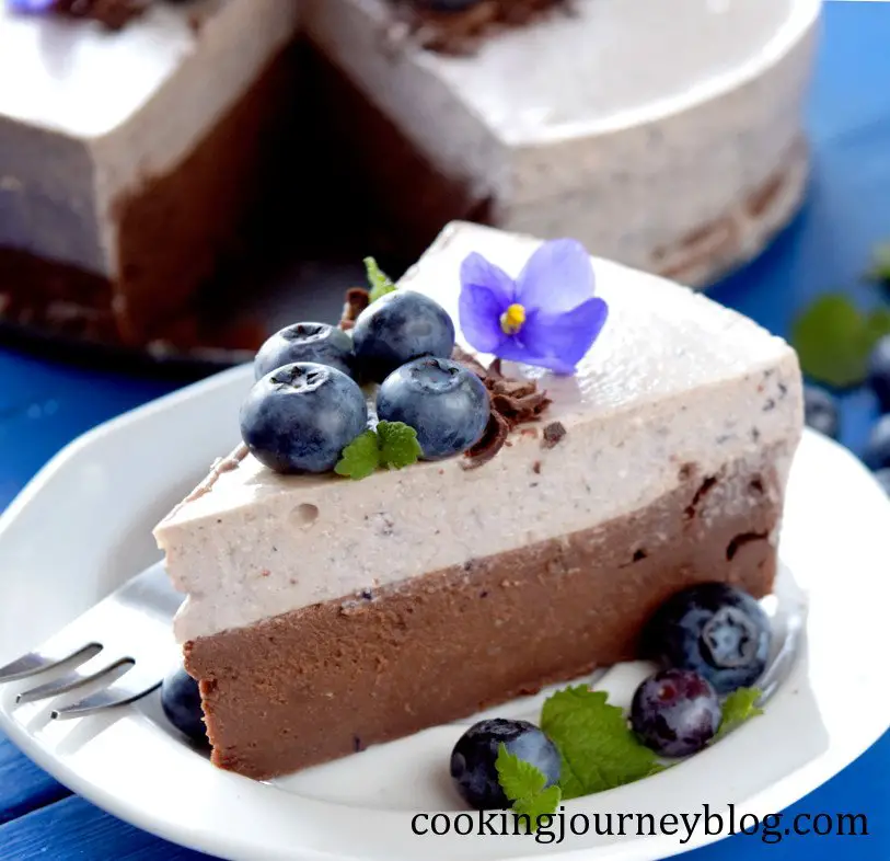 chocolate and blueberry cake