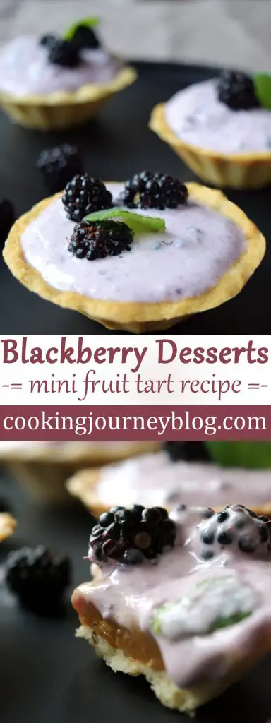Blackberry desserts – mini fruit tart recipe