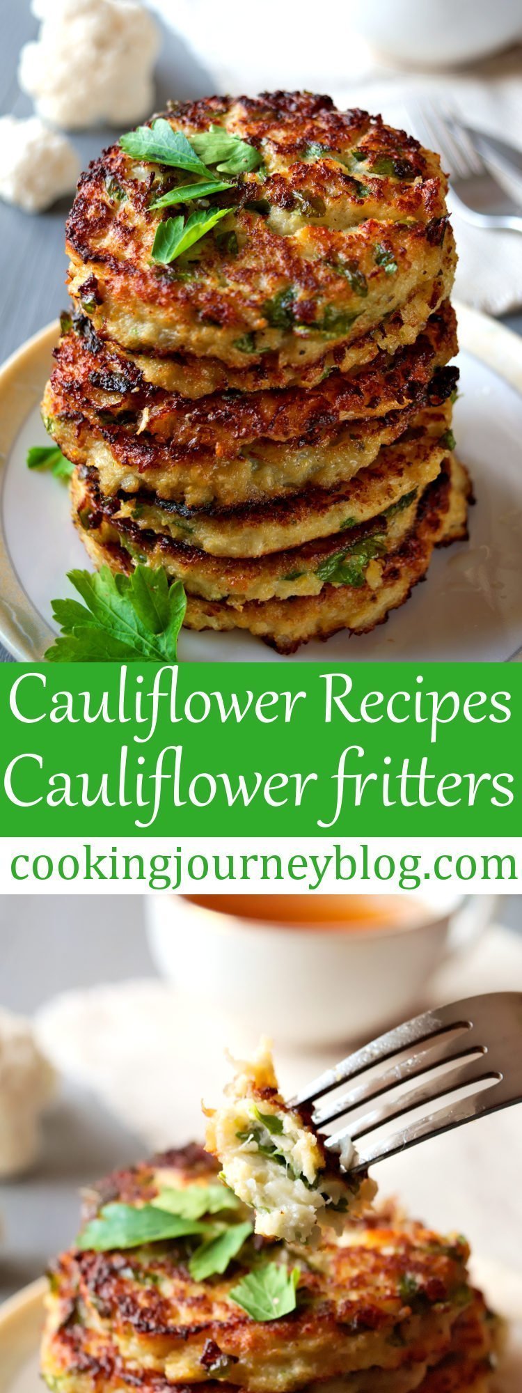 Cauliflower fritters – best cauliflower recipe for healthy breakfast. You need no milk, no sugar to make this easy pancake recipe tasty! This is one of breakfast ideas for kids, that you should try. Learn how to make these cauliflower pancakes from scratch!