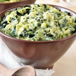 Colcannon - mashed potatoes in a bowl.