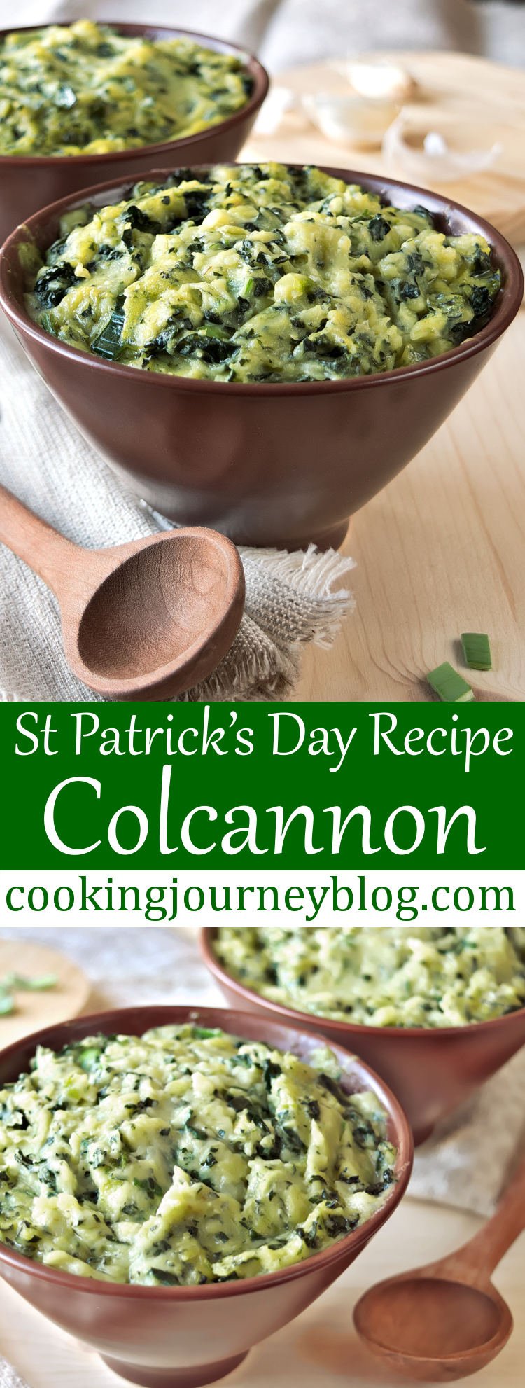 Colcannon is one of easy Irish recipes I wanted to try for a long time. It turned out best mashed potatoes I ever had! Simple mashed potatoes with sauteed kale and garlic, great and filling side dish. Moreover, colcannon is ultimate St Patrick’s day food!