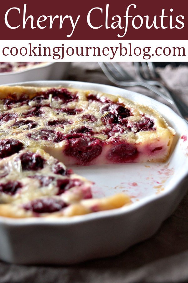 Clafoutis Cerise is a baked cherry custard, French dessert. Cherry clafoutis is an easy dessert, served in individual ramekins. To my mind, it is one of the best sweet breakfast recipes! Moreover, this clafoutis is great for Mother’s day brunch! #cherries #clafoutis #dessert #mothersday