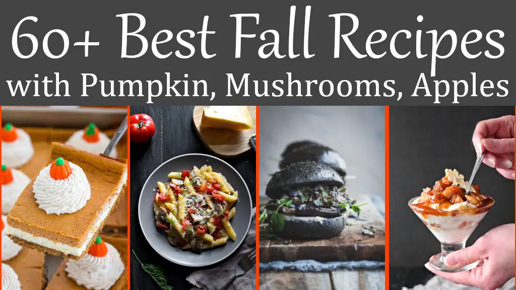 60+ Best Fall Recipes with Pumpkin, Mushrooms, Apples. Pumpkin cheesecake, mushroom pasta, mushroom burger, apple trifle and more