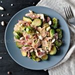 Brussels Sprouts with Bacon, cheese and nuts