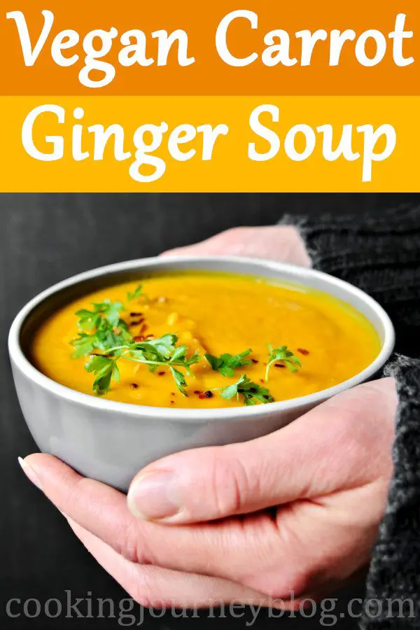 Vegan Carrot Ginger Soup – Immune Boosting Recipes - Easy and healthy soup with simple ingrediens, ready in 30 minutes. #veganrecipes #veganfood #vegansoup #carrots #immunesystem #ginger #healthyfood