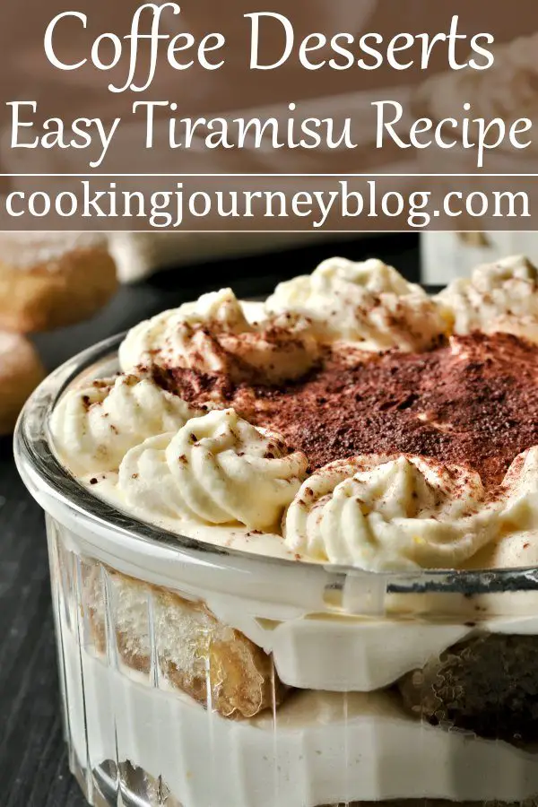 Easy tiramisu recipe is your saver during holiday season. It is one of the best Italian coffee desserts. This tiramisu has no raw eggs. Easy and romantic dessert for two, served in individual ramekins. lndividual tiramisu. #tiramisu #easydesserts #nobakedessert