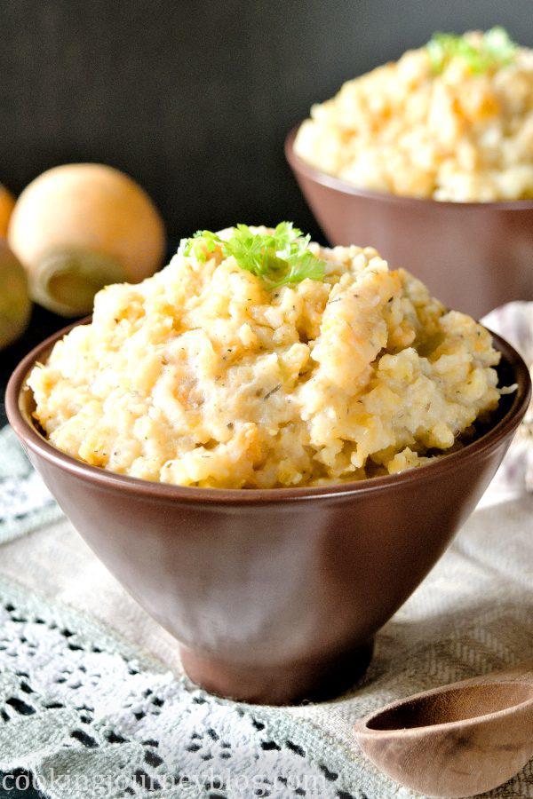 mashed potatoes and turnips