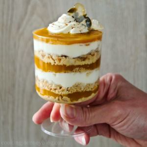 Mini Pumpkin Trifle in hand