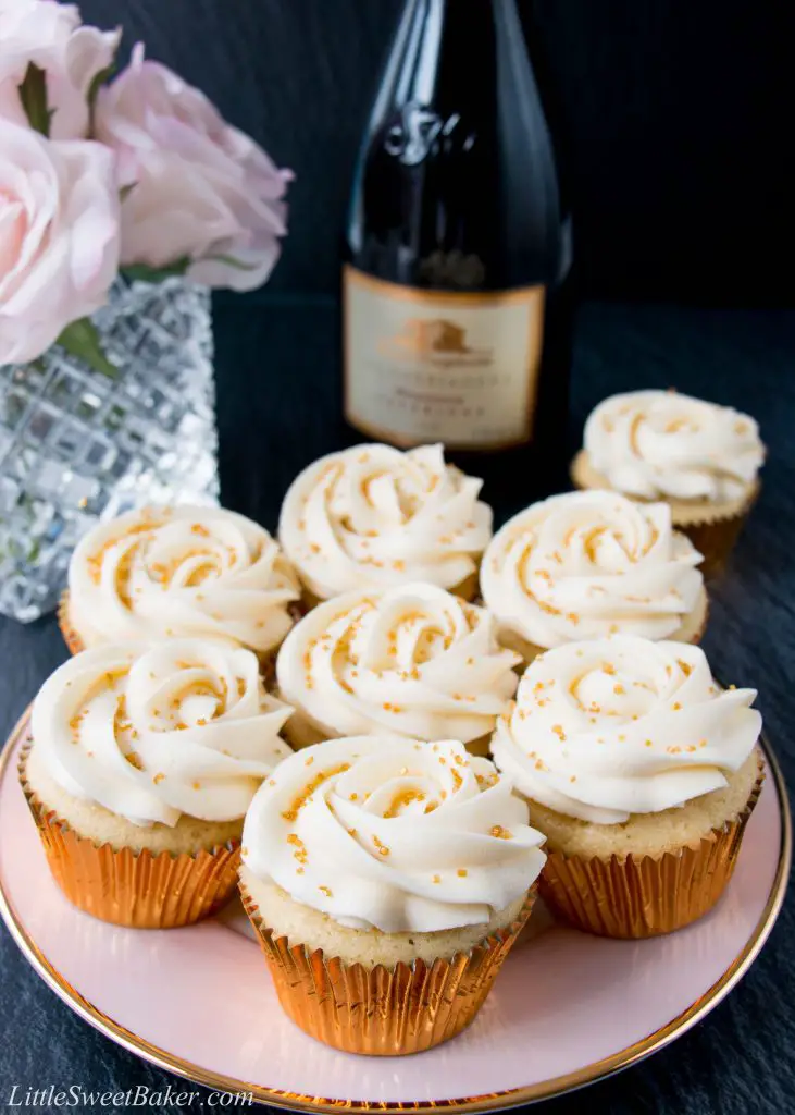Champagne Cupcakes with Champagne Buttercream