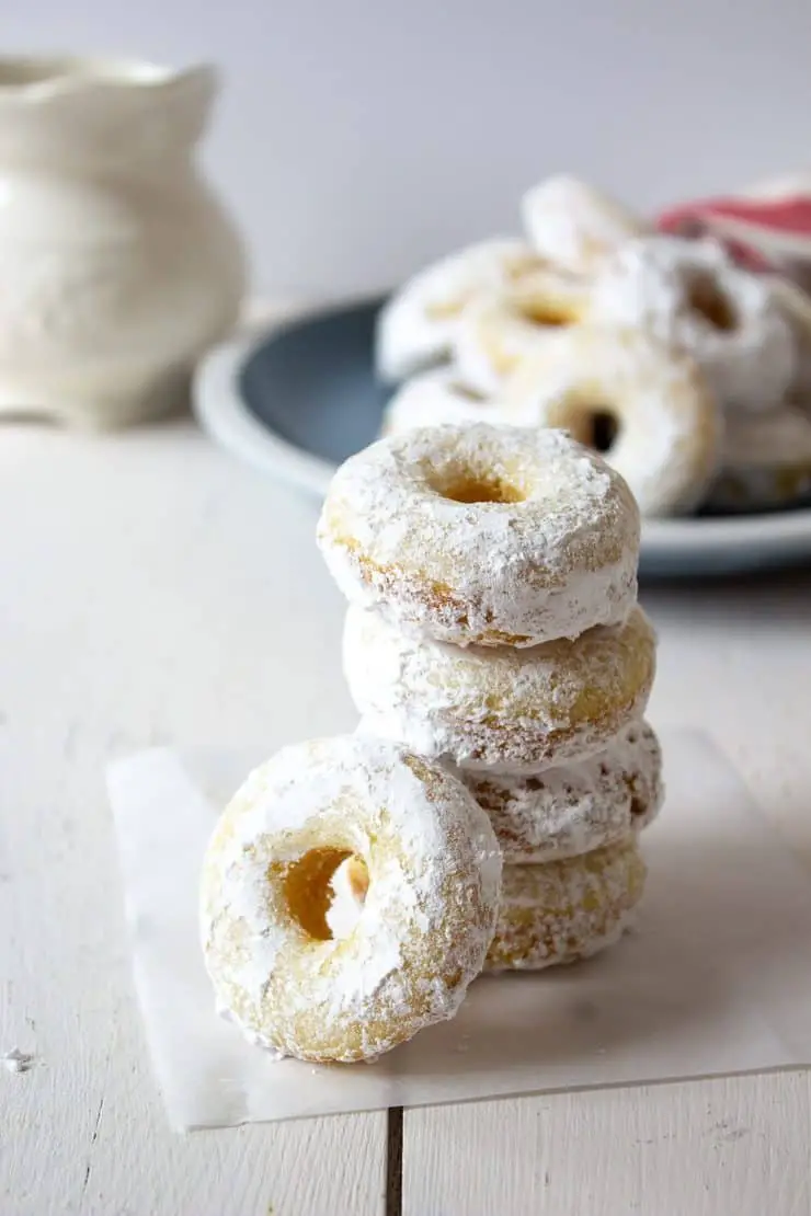 Baked mini donut stack