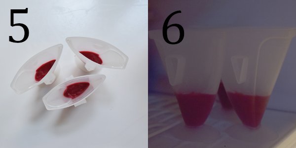 Homemade Yogurt Popsicles process 5-6