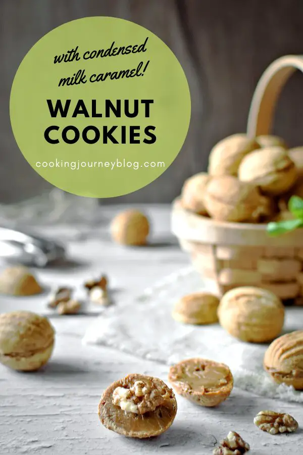 Walnut Shaped Cookies is an easy cookie recipe with condensed milk. Fun idea for Easter, Christmas and other holidays, great for a crowd.