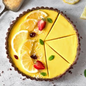 Delightful Lemon Tart Recipe view from top