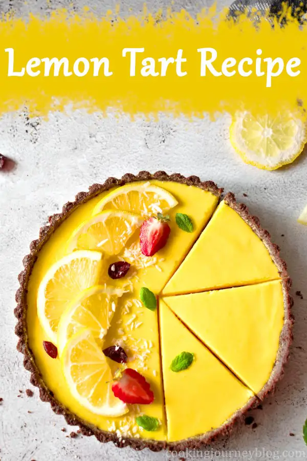 Easy lemon tart recipe is so refreshing and delightful. Easter spring dessert idea, perfect for Mother's Day and other holidays. It is a quick no bake dessert that your will love!