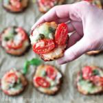 Simple eggplant pizza recipe - holding in hands.