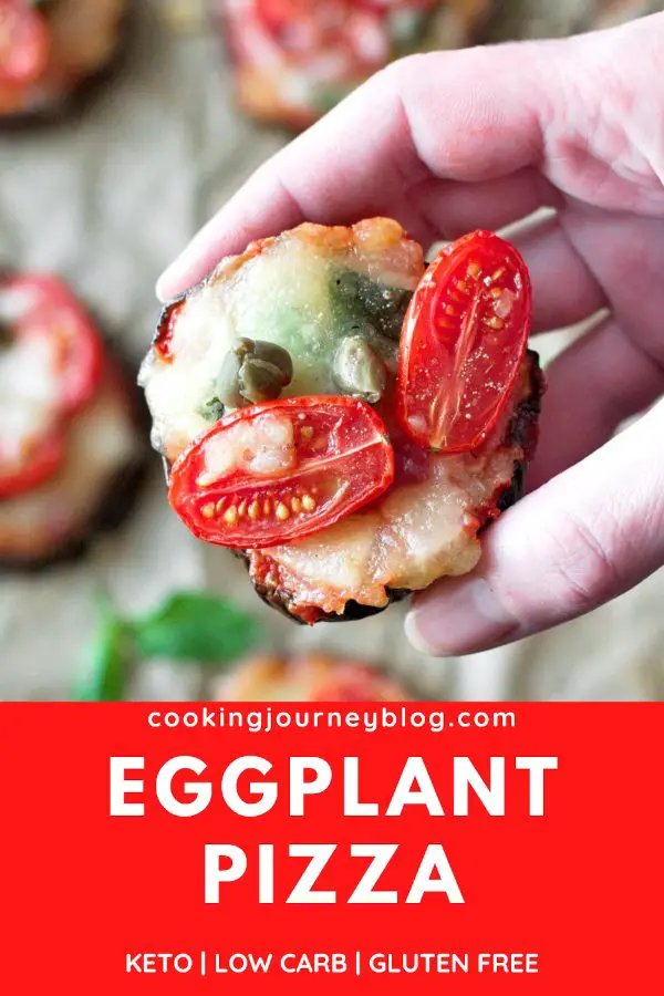 Eggplant pizza is a keto, low carb and gluten free snack. Easy party appetizer or snack between the meals that you need to make with eggplant! 