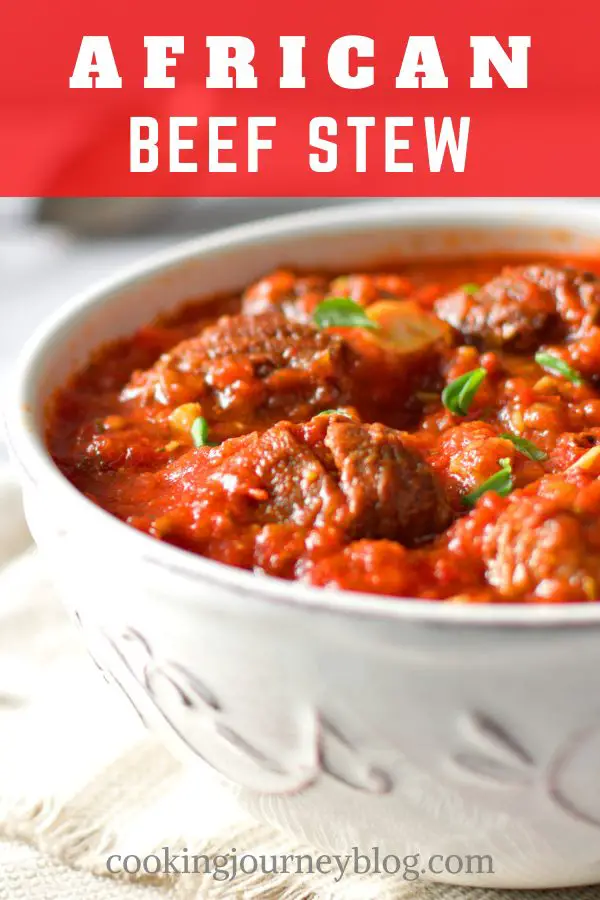 African beef stew served in a bowl will become your family favorite dinner idea.