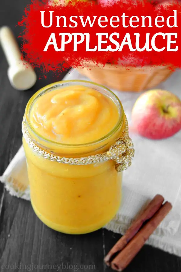 Unsweetened applesauce with cinnamon is perfect addition to your breakfast!