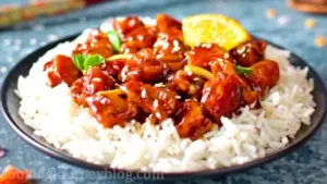 Let the chicken cool a little and enjoy with rice or salad.