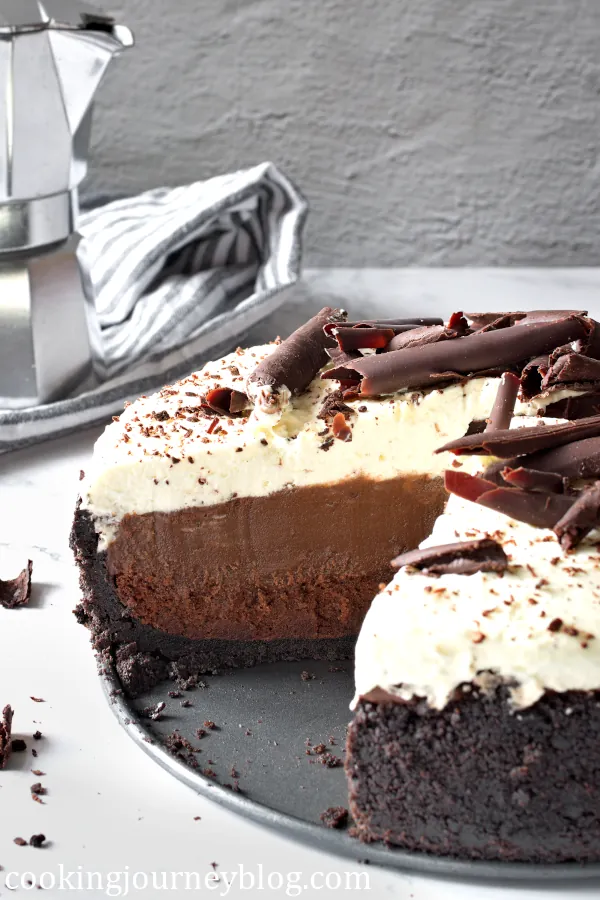 Mississippi Mud Pie served on the table