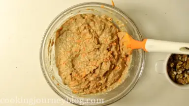 Fold in grated carrots.