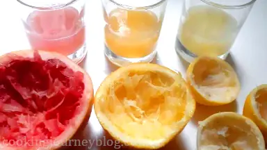 Juice each fruit separately.