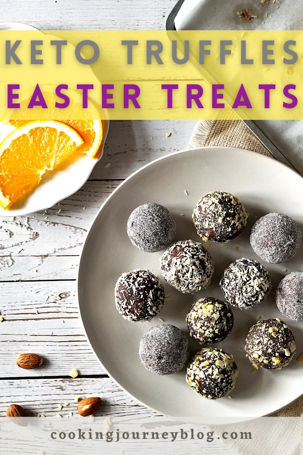 Keto truffles - Healthy Easer treats served on the plate