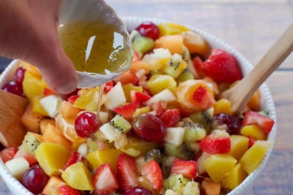 Easy Fruit Salad with Honey Lime Dressing