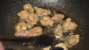 Fry chicken 5-8 min in batches on both sides.