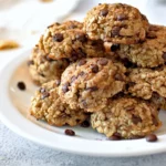3 Ingredient Oatmeal Banana Cookies recipe, made and served on a white plate