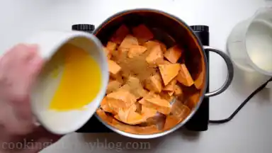 Add orange juice.